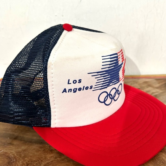 1984 Olympics LA Los Angeles California Trucker Hat Vintage Retro Snapback - Picture 8 of 9